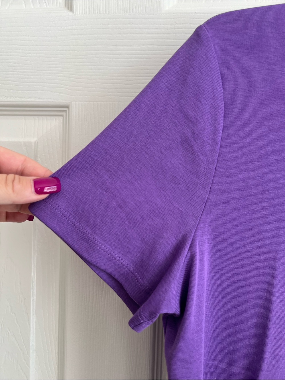 Talbots Purple Short-Sleeve Crewneck Tee L - Picture 6 of 7